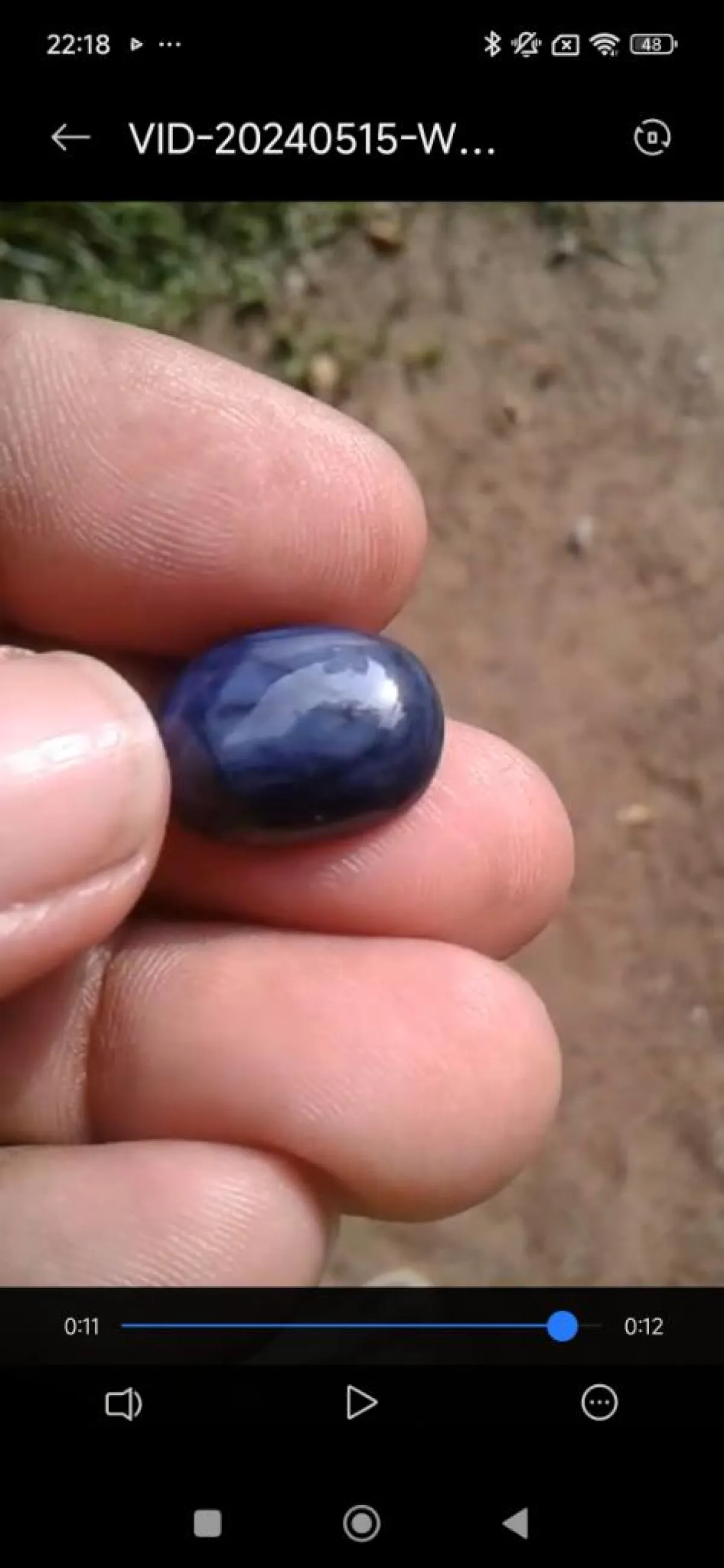 Blue sapphire heated bluff