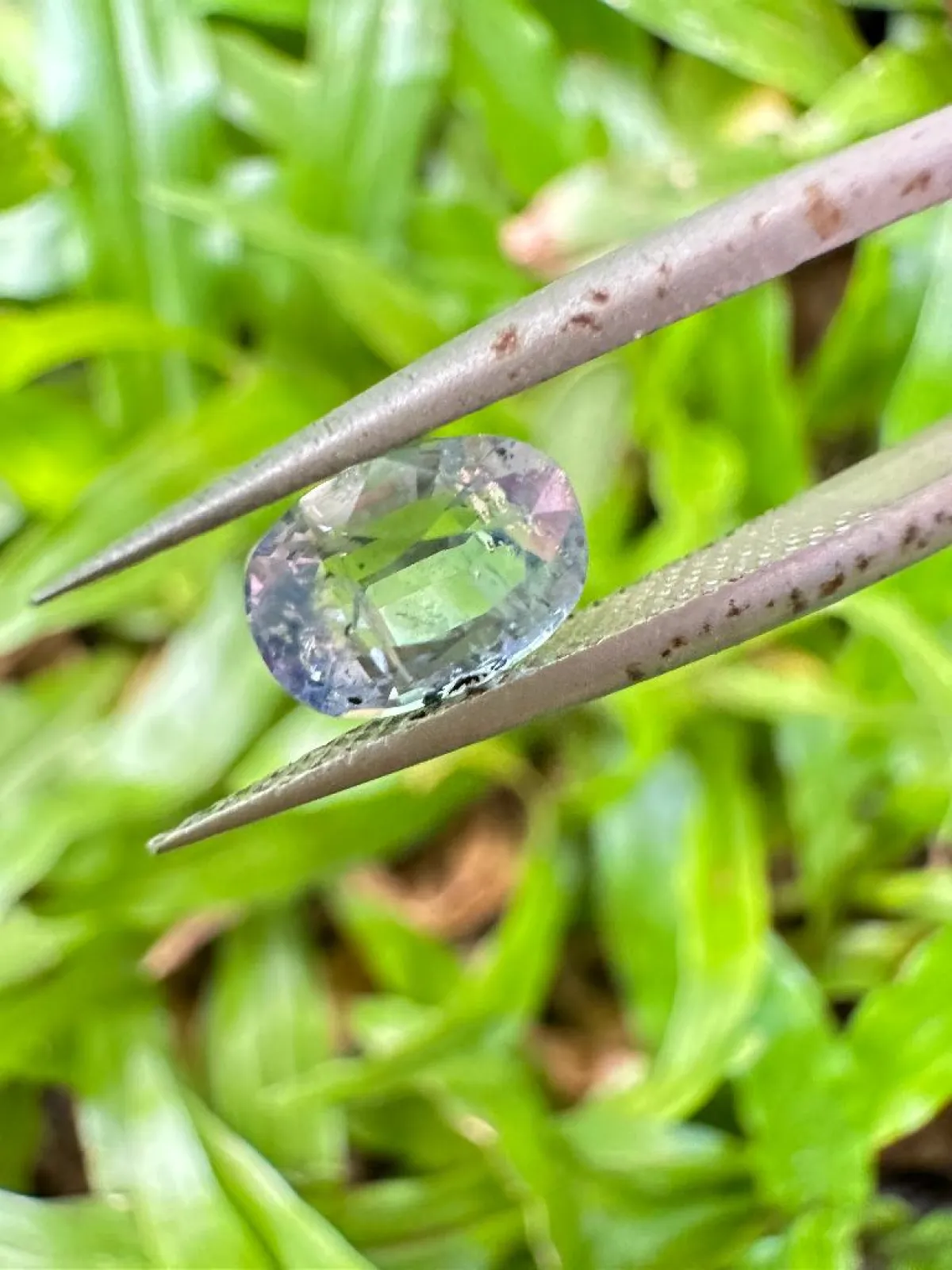 Natual Corundum Light Blue Sappire