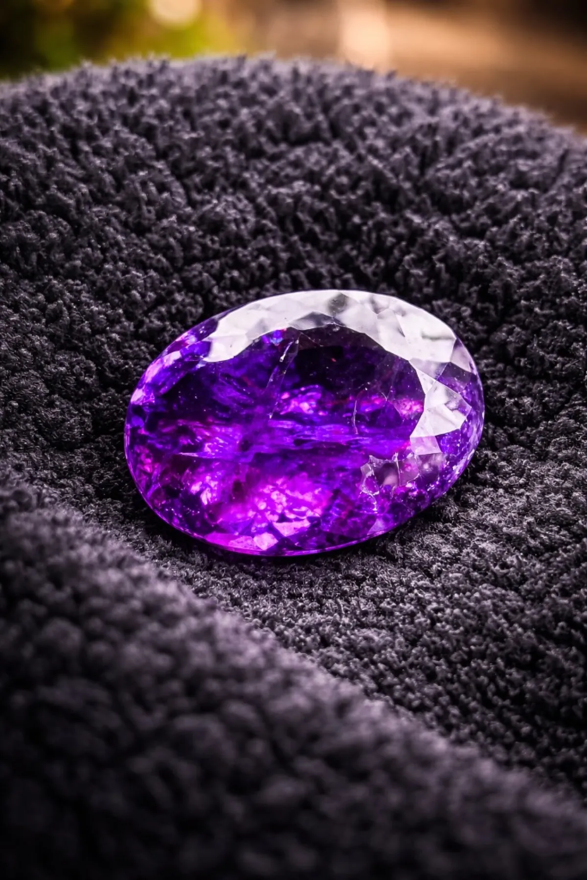 Natural amethyst stone